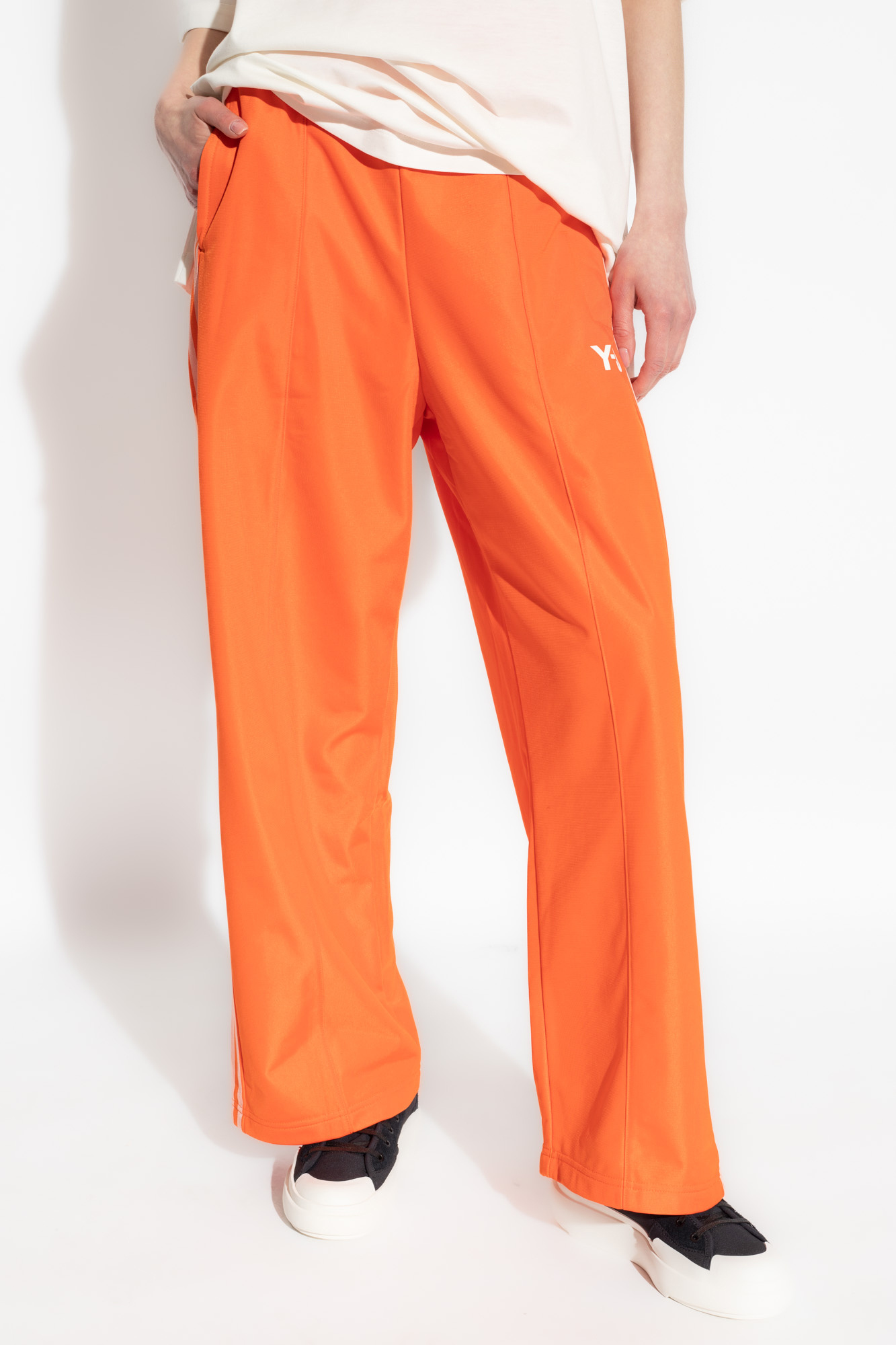 Orange track hot sale pants womens